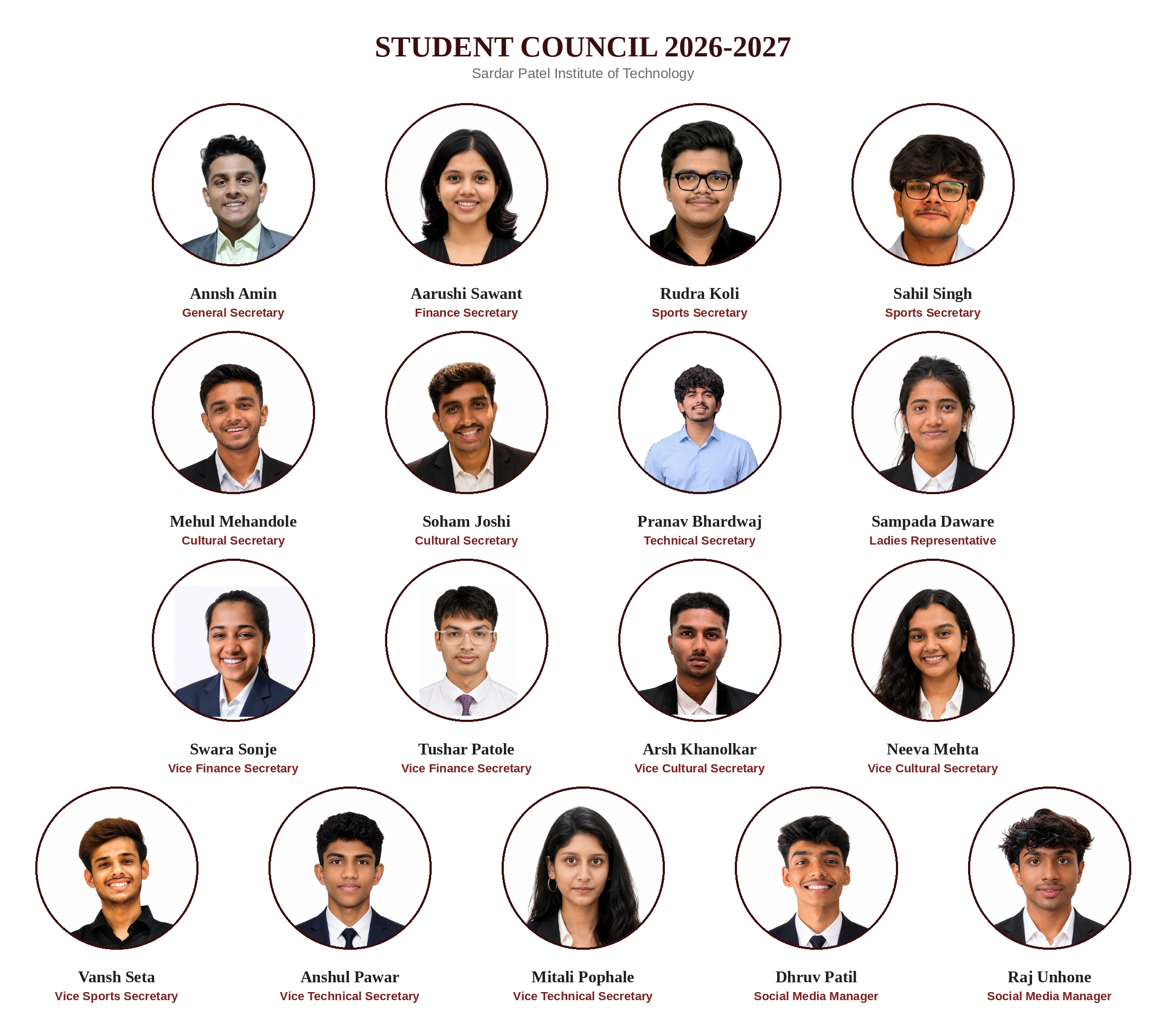 Student Council 2026-2027 — Sardar Patel Institute of Technology